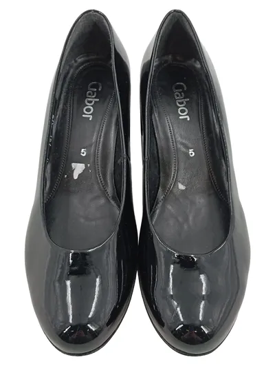 Gabor Damen Pumps Lackleder Schwarz Gr. 38 Elegant