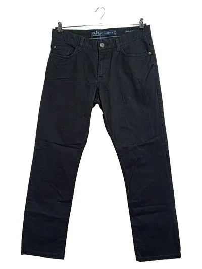 Canda Herren Jeans Regular Fit Stretch W34 schwarz 5-Pocket