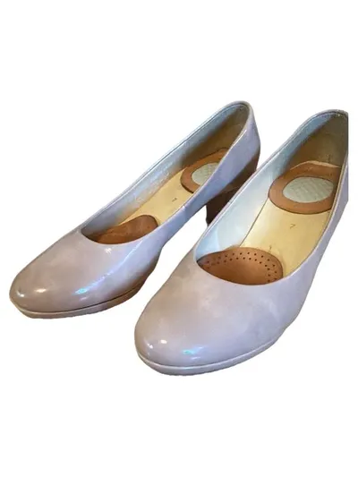 Gabor Damen Pumps Lackleder Beige Gr. 40.5 Elegant