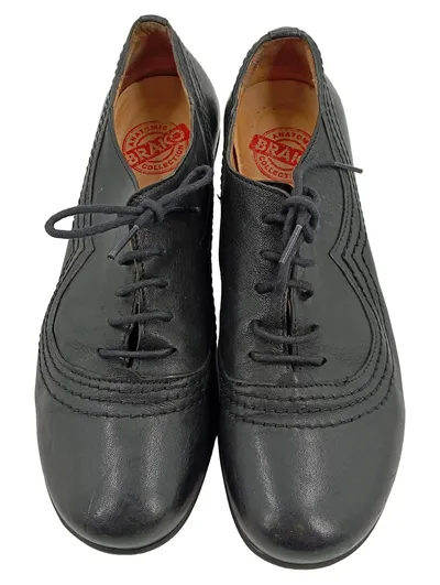 BRAKO Damen Schnürschuhe Leder Schwarz Gr. 40 Klassisch Absatz