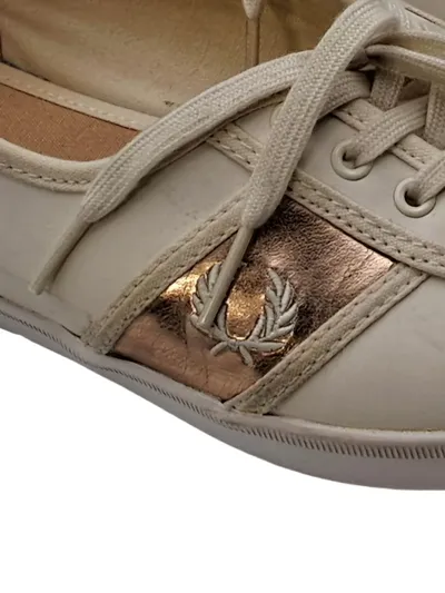Fred Perry Sneaker Low Damen Gr. 39 Beige Leder Retro B4160W