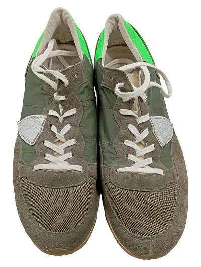 Philippe Model Herren Sneaker Low Schuhe Oliv Retro Gr. 45