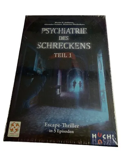 Psychiatrie des Schreckens Teil 1 HUCH! Escape-Thriller Brettspiel 5 Episoden