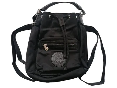 Kipling Damen Beuteltasche Rucksack Schwarz Polyamid Casual