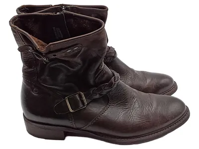 Paul Green Damen Stiefel Stiefeletten Braun Gr. 38.5 Leder Vintage