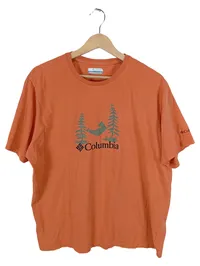 Columbia Herren T-Shirt Gr. 52, XL Orange Outdoor Grafik Print Baumwolle 1
