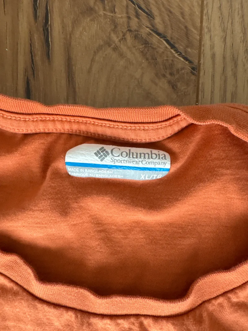 Columbia Herren T-Shirt Gr. 52, XL Orange Outdoor Grafik Print Baumwolle 3