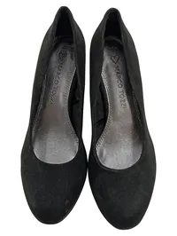 Marco Tozzi Damen Pumps Absatzschuhe Schwarz Wildleder Gr. 39 8cm Absatz 2