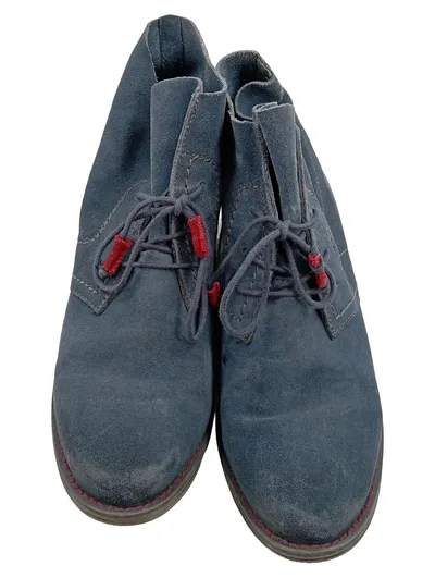 Tamaris Damen Stiefeletten Wildleder Blau Gr. 37 Schnürer Casual