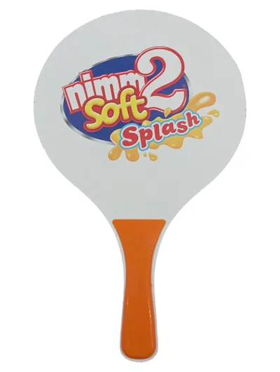 Werbe-Tischtennisschläger Holz Weiß Orange 37cm Freizeitschläger