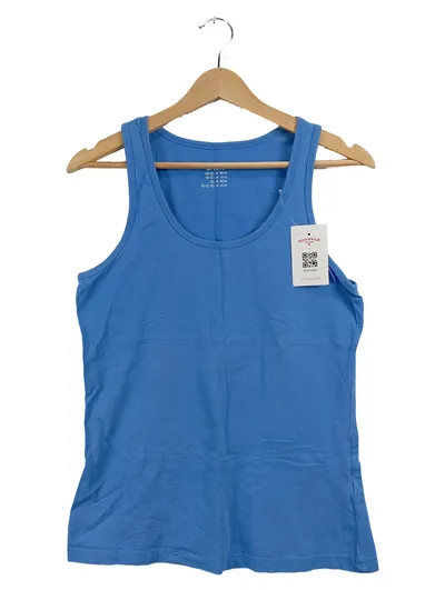 Crivit Damen Tanktop Ärmellos Basic Blau Gr. 40/42 Baumwolle