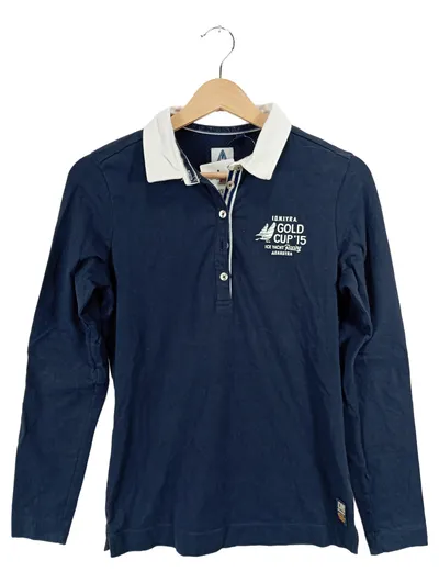 Gaastra Damen Poloshirt Langarm Gold Cup '15 Ice Yacht Racing Gr. S Blau