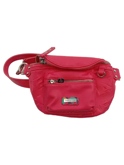 Desigual Gürteltasche Damen Bauchtasche Pink Logo-Print Crossbody