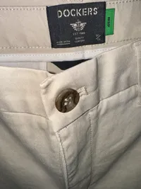 Dockers Herren Chino Stoffhose W27 Beige Hemp Baumwolle Slim Fit 2