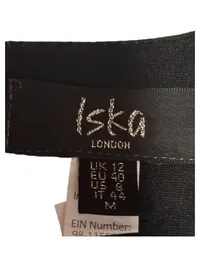 ISKA London Damen Kleid Gr. 40 Grau Schwarz Abstrakt A-Linie Freizeitkleid 2
