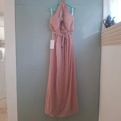 JJ's House Damen Maxikleid Rosa Gr. 38 Abendkleid Rüschen Hochzeit