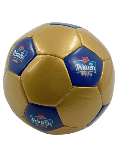 Fußball Prinzen Rolle Gold Blau Werbeball Größe 5 Sammlerstück