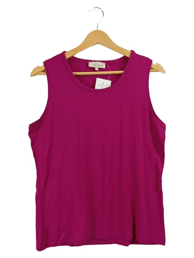Malva Damen Top Pink Gr. 36 S Viskose Basic Ärmellos Shirt