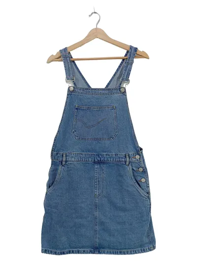 ONLY Latzkleid Jeanskleid Damen Gr. 38 Blau Denim Latzhose Kleid