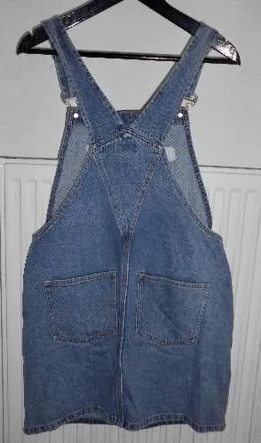 ONLY Latzkleid Jeanskleid Damen Gr. 38 Blau Denim Latzhose Kleid