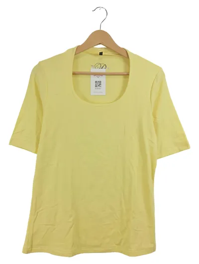 Bexleys Woman T-Shirt Damen Gr. 36 S Gelb Kurzarm Basic Baumwoll-Mix