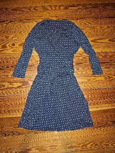 Anna Field Wickelkleid Damen Gr. 38 Blau Geometrisch Viskose
