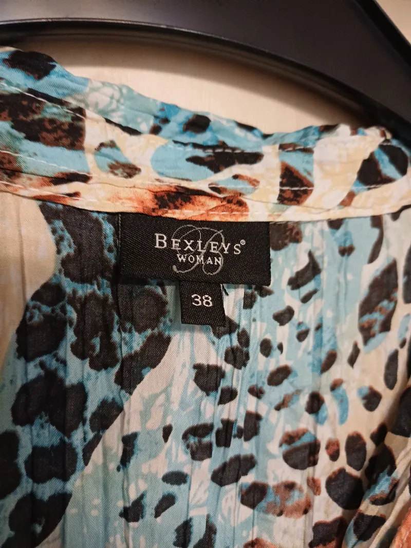 Bexleys Woman Hemdbluse Damen Gr. 38 Kurzarm Animal Print Mehrfarbig 2