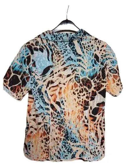 Bexleys Woman Hemdbluse Damen Gr. 38 Kurzarm Animal Print Mehrfarbig 3