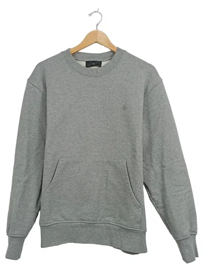 Liu Jo Herren Sweatshirt Grau Gr. 50 L Basic Pullover Baumwolle Kängurutasche