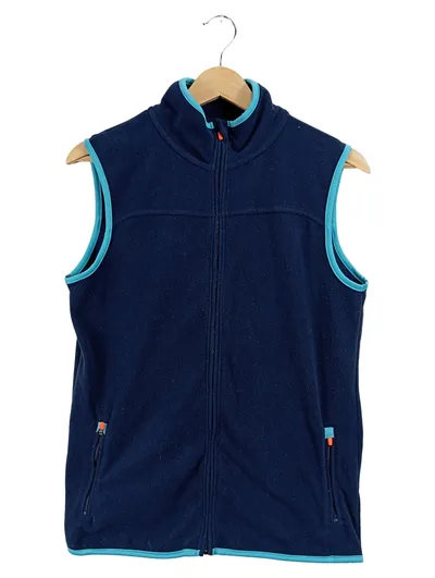 Fleece Funktionsweste Kinder Gr. 146/152 Navy Blau Türkis Outdoor Weste