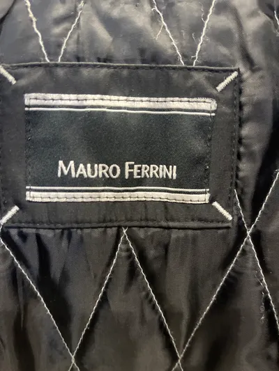 Mauro Ferrini Herren Winterjacke Gr. 52 Schwarz Gefüttert Klassisch