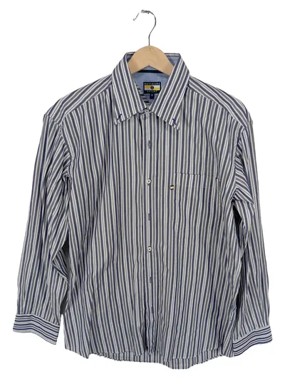 Navigare Herren Freizeithemd Langarm gestreift Blau Gr. M