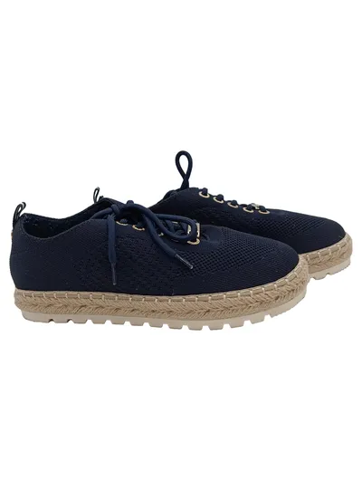 TOM TAILOR Denim Damen Espadrilles Sneaker Navy Blau Gr. 38 Maritim