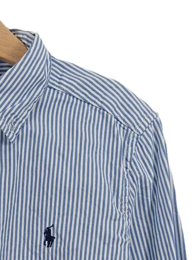 Ralph Lauren Business Hemd Kinder Gr. 130/128 Blau Gestreift Baumwolle