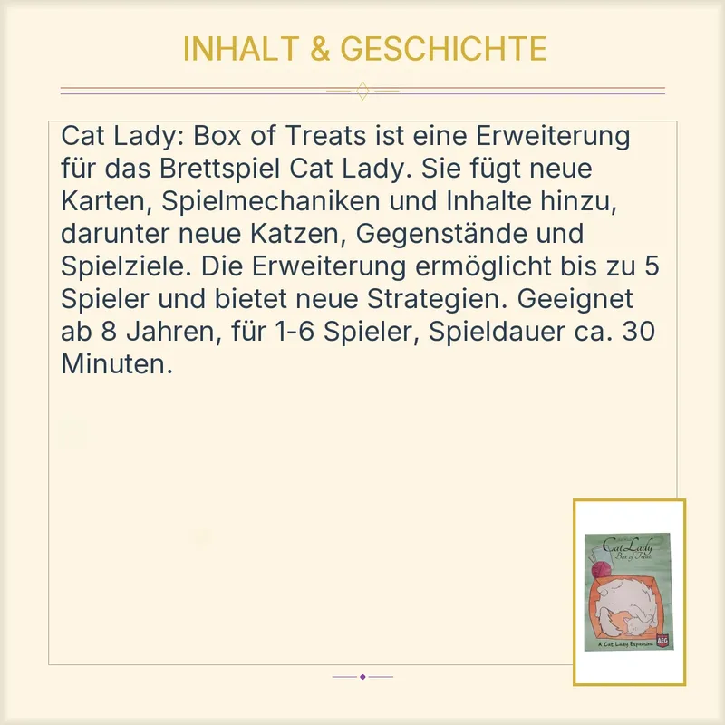 Cat Lady Box of Treats Erweiterung Kartenspiel AEG Josh Wood Expansion 4