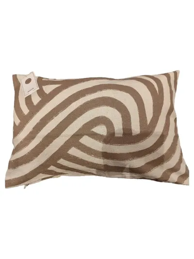 H&M Home Kissenbezug 60x41 cm Grafisches Muster Beige Braun Baumwolle