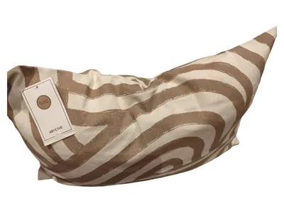 H&M Home Kissenbezug 60x41 cm Grafisches Muster Beige Braun Baumwolle