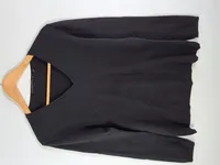 Clarina Damen Pullover Kaschmir Schwarz Gr. 40 L V-Ausschnitt Klassisch 2