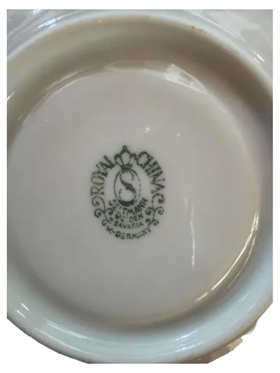 Seltmann Weiden Bavaria Sammelgedeck 3-teilig Porzellan Weiß Blumenmuster