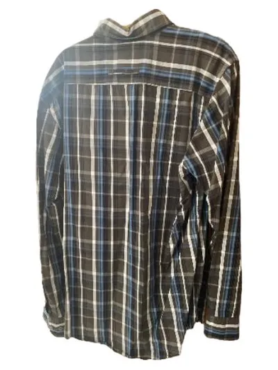 camel active Freizeithemd Herren Gr. M Braun Kariert Langarm Baumwolle