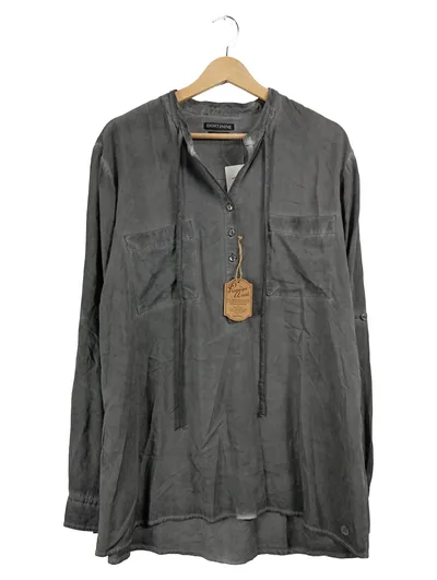 Eight2Nine Damen Bluse Grau Gr. 40 L Langarm Viskose Casual