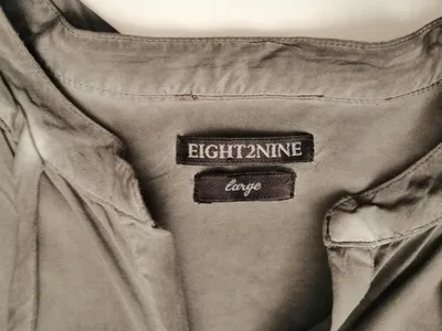 Eight2Nine Damen Bluse Grau Gr. 40 L Langarm Viskose Casual
