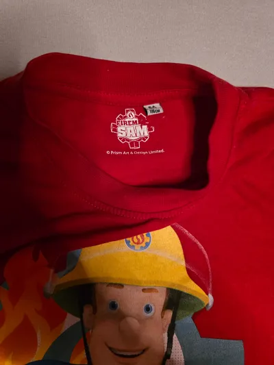 Feuerwehrmann Sam Kinder T-Shirt Rot Gr. 116 Always on Duty Kurzarm