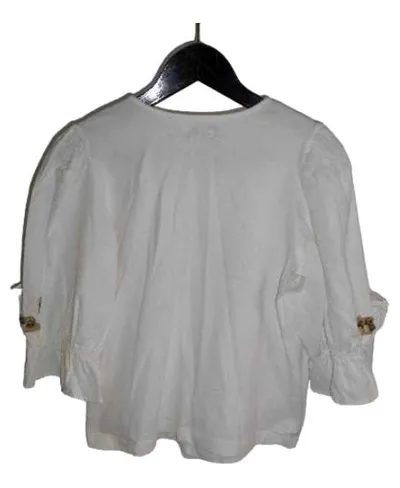 Krüger Feelings Damen Bluse Shirt Applikationen Weiß Gr. 42 XL