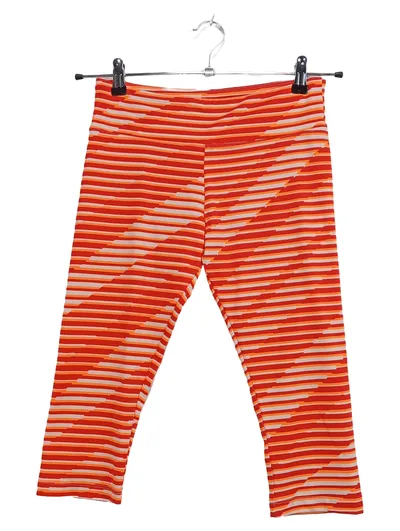 Marika Damen Sporthose Leggings Capri Orange Weiß Gestreift Gr. M