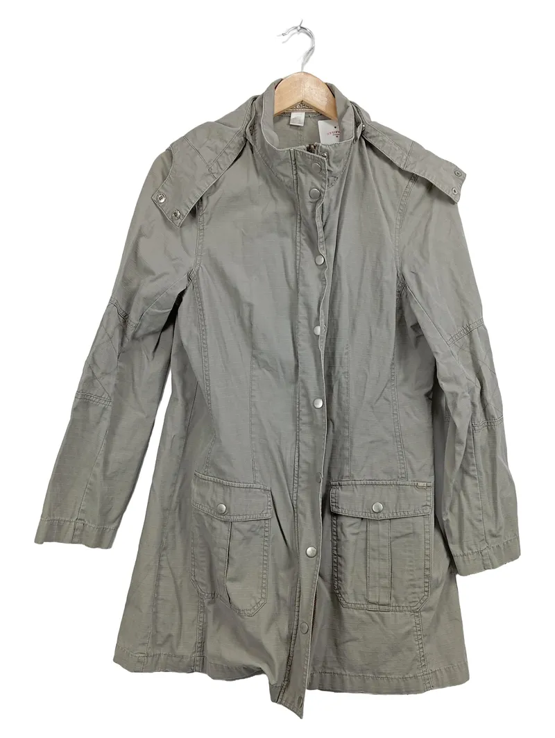 Boysen's Damen Outdoorjacke Gr. 38 Oliv Baumwolle Casual Parka 1