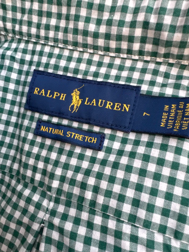 Ralph Lauren Kinder Freizeithemd Hemd Kariert Grün Gr. 130/128 3