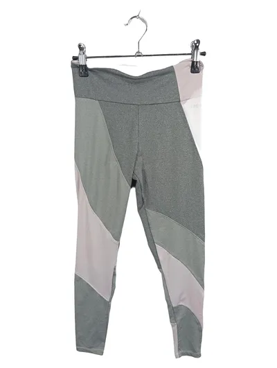 BENGER Damen Sport Leggings Gr. 36 Grau Rosa Colorblock High Waist