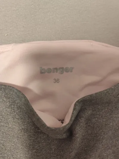 BENGER Damen Sport Leggings Gr. 36 Grau Rosa Colorblock High Waist