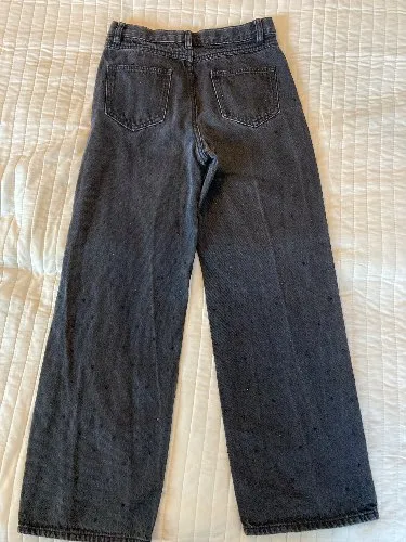 pageone young High Waist Jeans Mädchen Gr. 152 Grau Weites Bein
